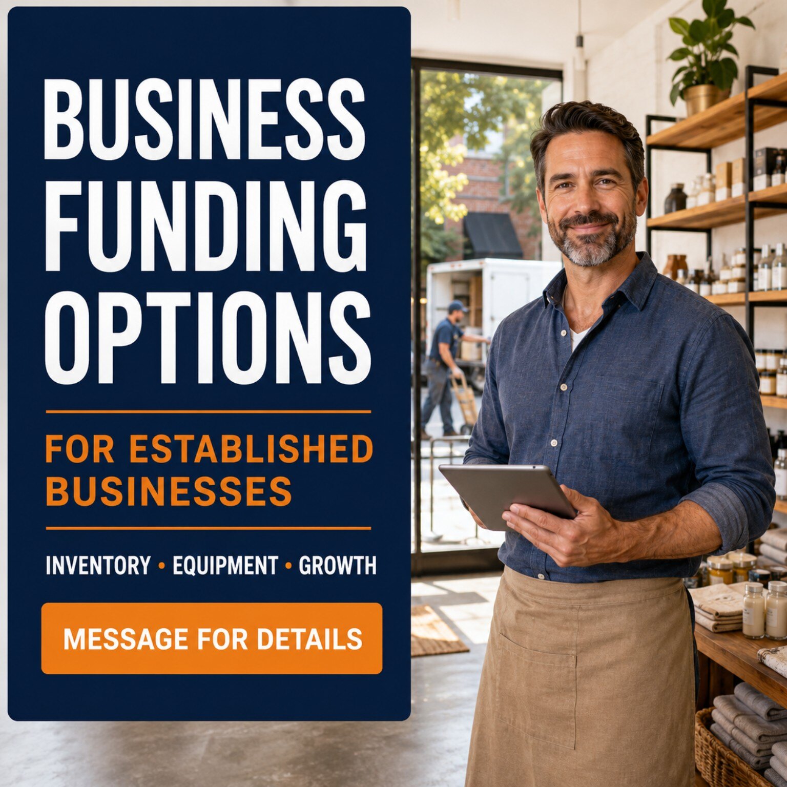 Illustrative business funding options awareness graphic